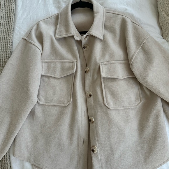 SHEIN Tan Blazer Soft Textured Suit Jacket - Picture 1 of 1